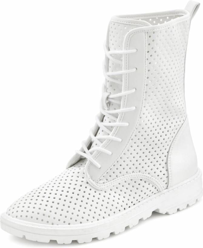 Lascana Veterlaarsjes voor veters met modieuze cut-outs laarzen boots hoge sneakers - Foto 2