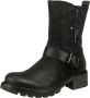 Super Cracks Supercracks gevoerde dames biker boots zwart - Thumbnail 3