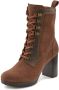Lascana Hoge veterschoenen Ritslaarzen high heel laarsjes met blokhak - Thumbnail 2
