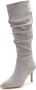 Lascana Laarzen met ritssluiting met modieuze rimpeling lange schacht high-heel enkellaars slouchy boots - Thumbnail 2