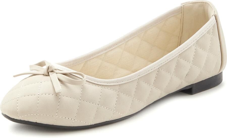 Lascana Ballerina's Slipper instapschoen met strikapplicatie vegan