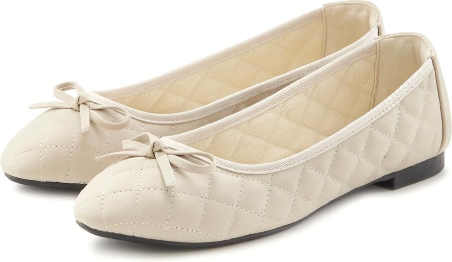 Lascana Ballerina's Slipper instapschoen met strikapplicatie vegan - Foto 4