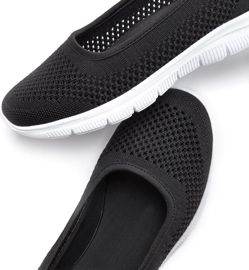 Lascana Sneaker-ballerina s ultralichte slipper vrijetijdsschoen om in te stappen vegan - Foto 2