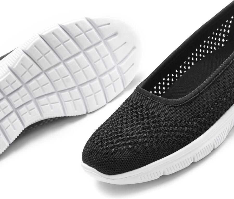 Lascana Sneaker-ballerina s ultralichte slipper vrijetijdsschoen om in te stappen vegan - Foto 3