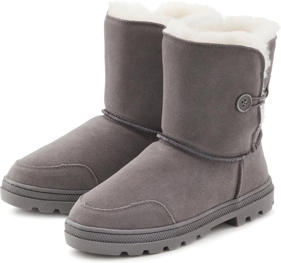 Lascana Winterlaarzen van knuffelig lamsvacht robuuste zool winterlaars snowboots - Foto 4