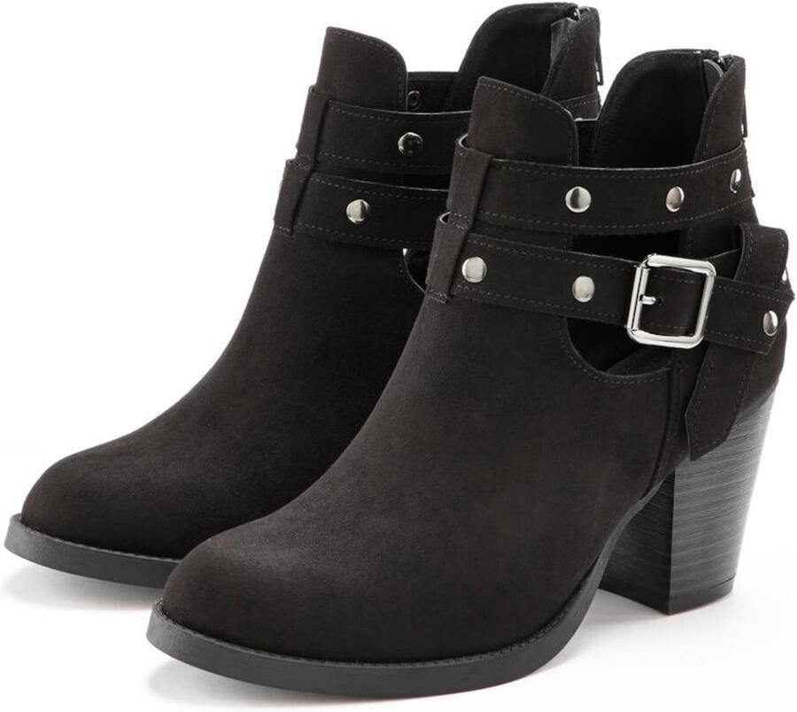 Lascana Cowboy laars Cowboy boots western enkelboots met siergesp VEGAN - Foto 3