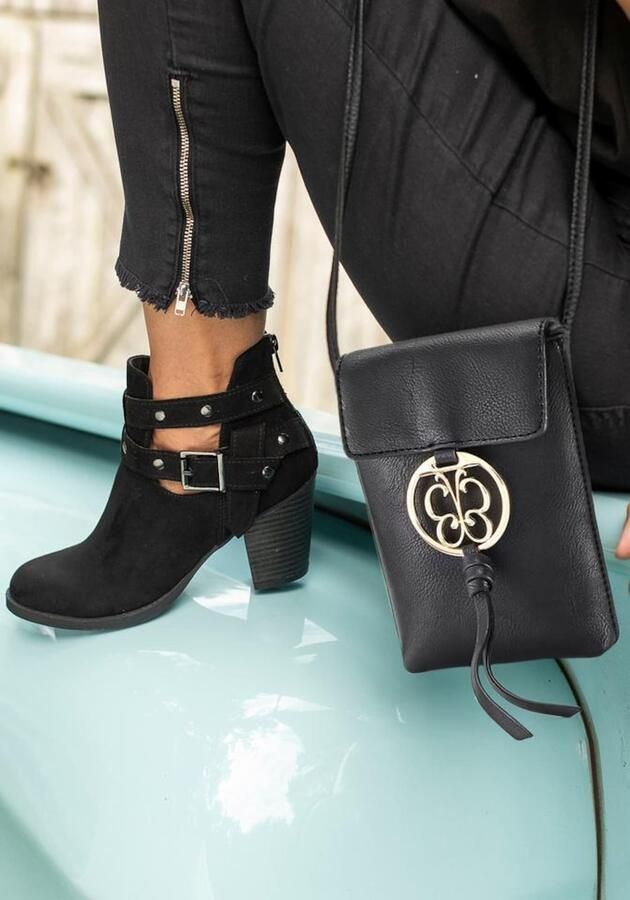 Lascana Cowboy laars Cowboy boots western enkelboots met siergesp VEGAN - Foto 5