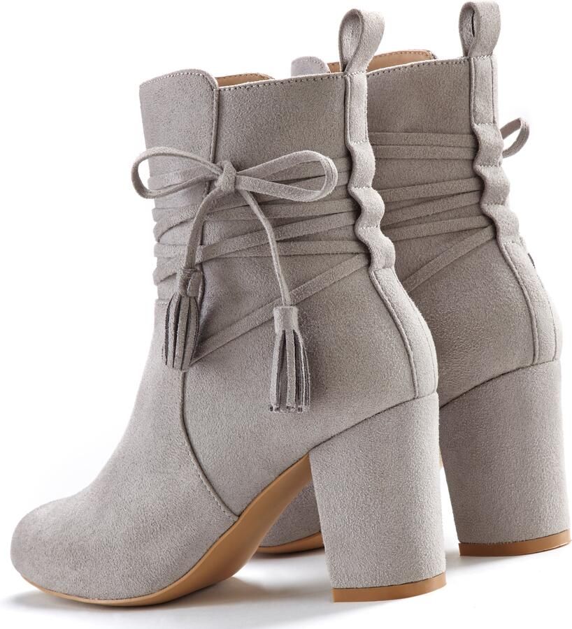 Lascana Laarsjes met blokhak high-heel enkellaars enkellaarsjes laarzen - Foto 3