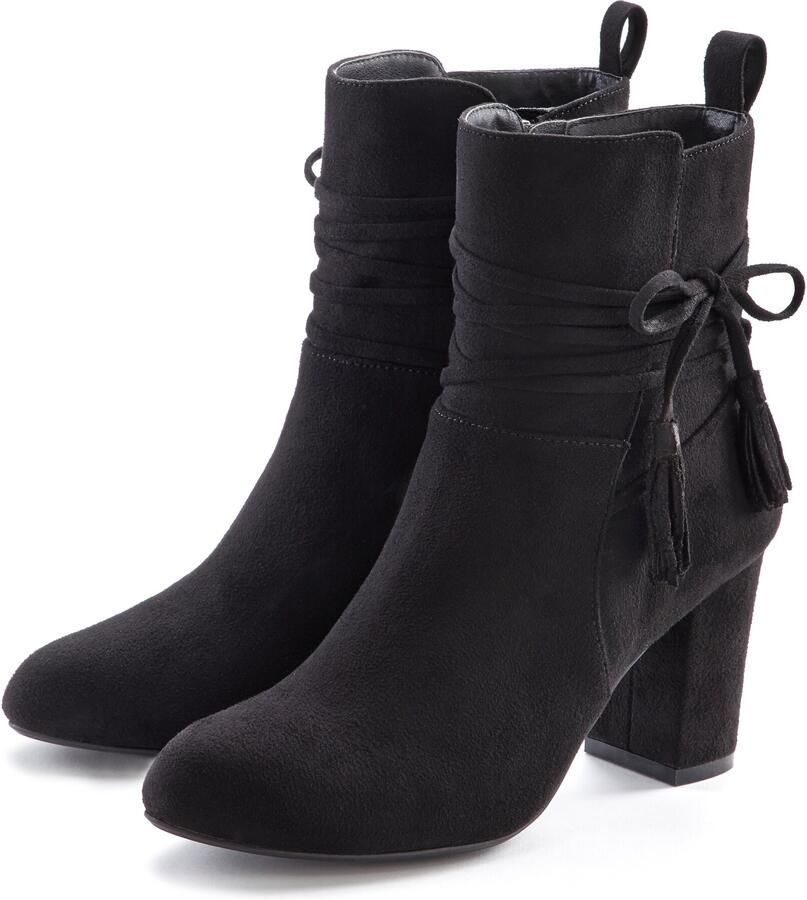 Lascana Laarsjes met blokhak high-heel enkellaars enkellaarsjes laarzen - Foto 4