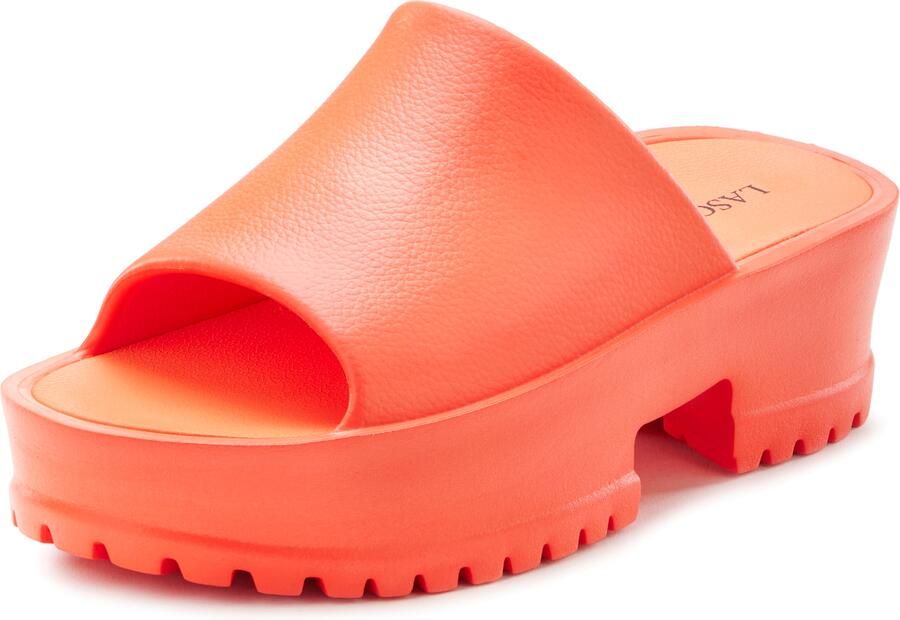 Lascana Slippers Mule sandaal open schoen met plateausool