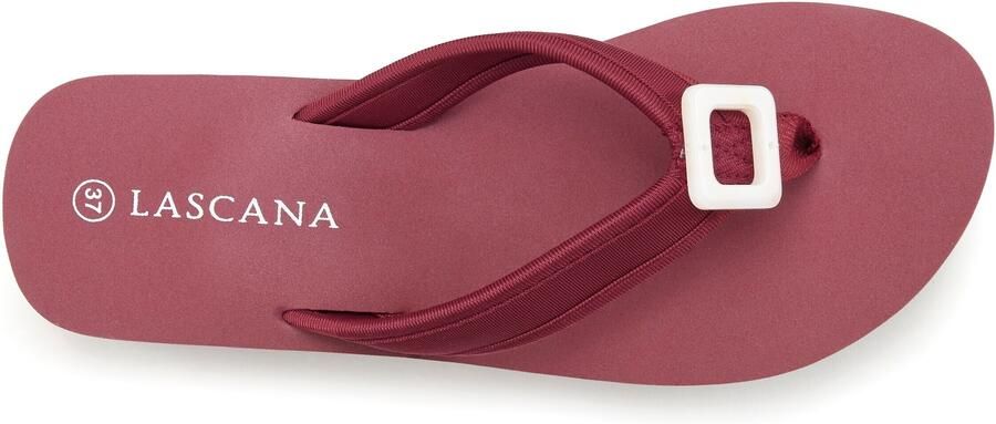 Lascana Badslippers Sandaal pantoffel badslipper met decoratieve applicatie VEGAN - Foto 5
