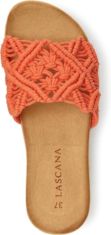Lascana Slippers Mule sandaal open schoen met modieus haakpatroon VEGAN - Foto 4
