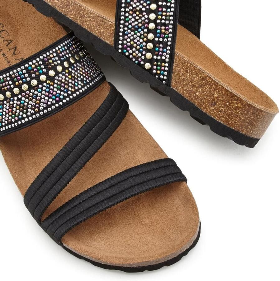 Lascana Slippers Mule sandaal open schoen zomerschoen Mule sandaal open schoen met kurkvoetbed en elastische riemen - Foto 2