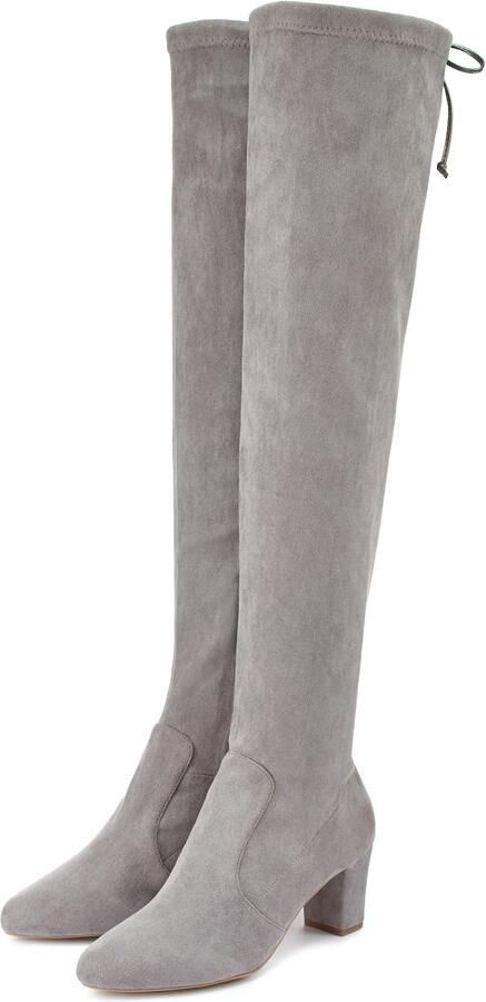 Lascana Overknee-laarzen Slouchy boots lange schacht laarzen instap laars zacht stretchmateriaal - Foto 5