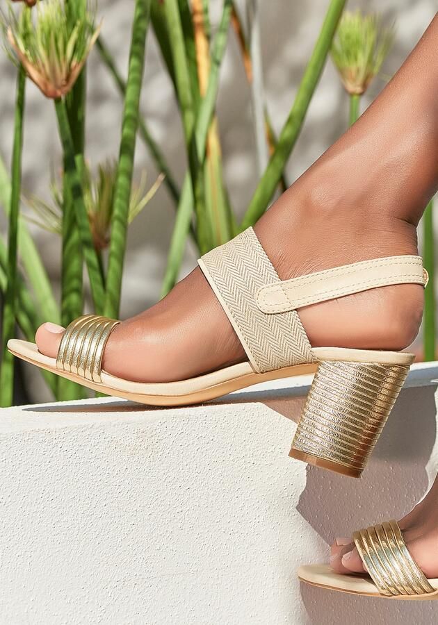 Lascana Sandalen Zomerschoen Sandaal zomerschoen met blokhak VEGAN - Foto 5