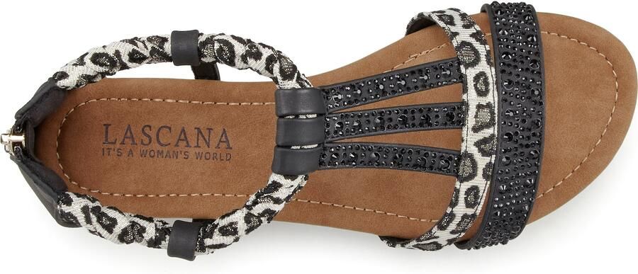 Lascana Sandalen Zomerschoen sandaal met versiering en kleine sleehak in festival-look vegan - Foto 5