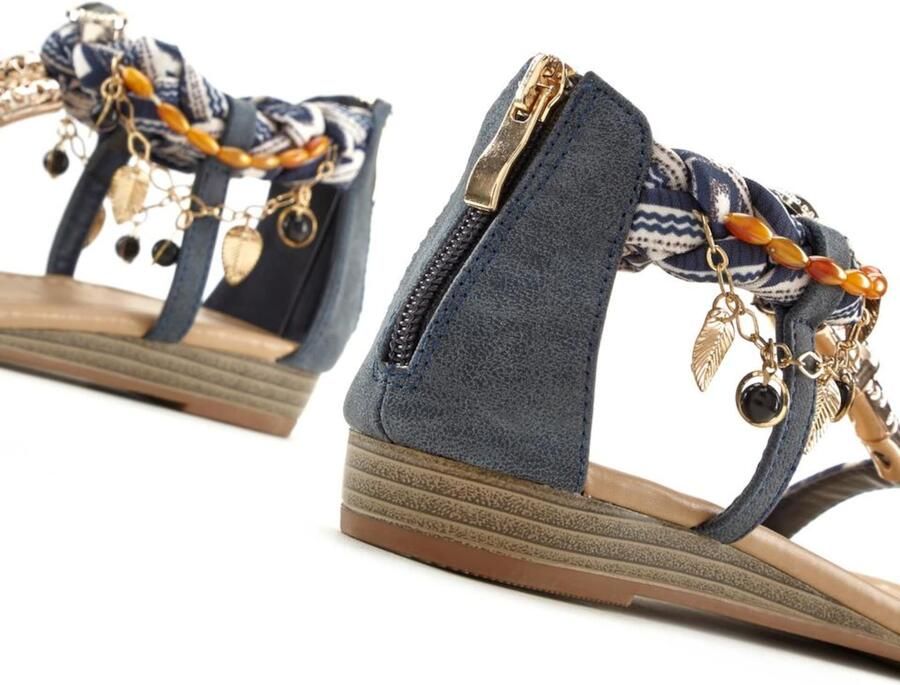Lascana Sandalen Zomerschoen Sandalette zomerschoen kleine sleehak modieuze versiering VEGAN - Foto 3