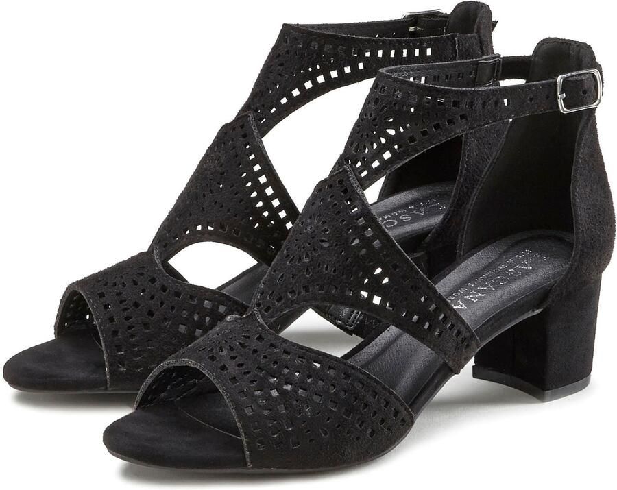 Lascana Sandalen Zomerschoen Sandalette zomerschoen met cut-outs en comfortabele blokhak VEGAN - Foto 3