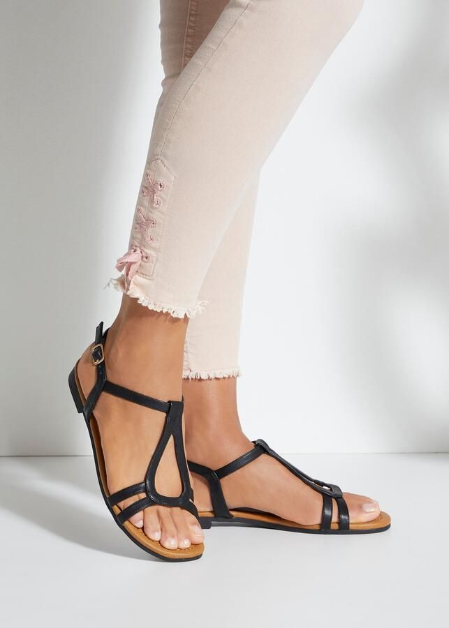 LASCANA Sandalen met riem bruin zwart - Foto 4