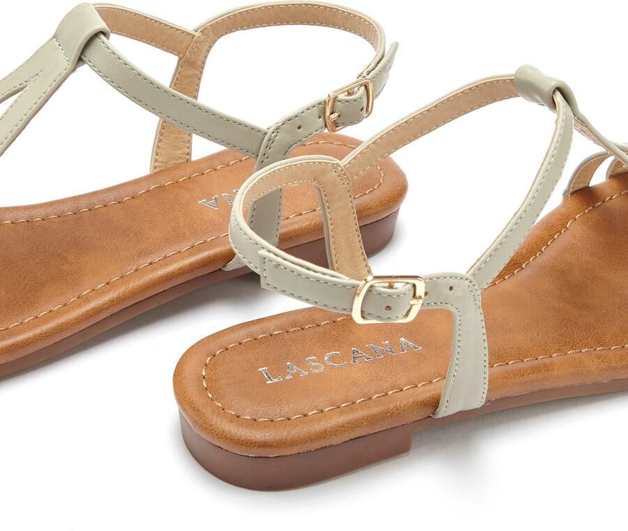 LASCANA Sandalen met riem taupe - Foto 3