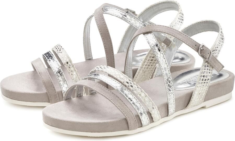 Lascana Sandalen Zomerschoen Sandalette zomerschoen met metallic-look VEGAN - Foto 4