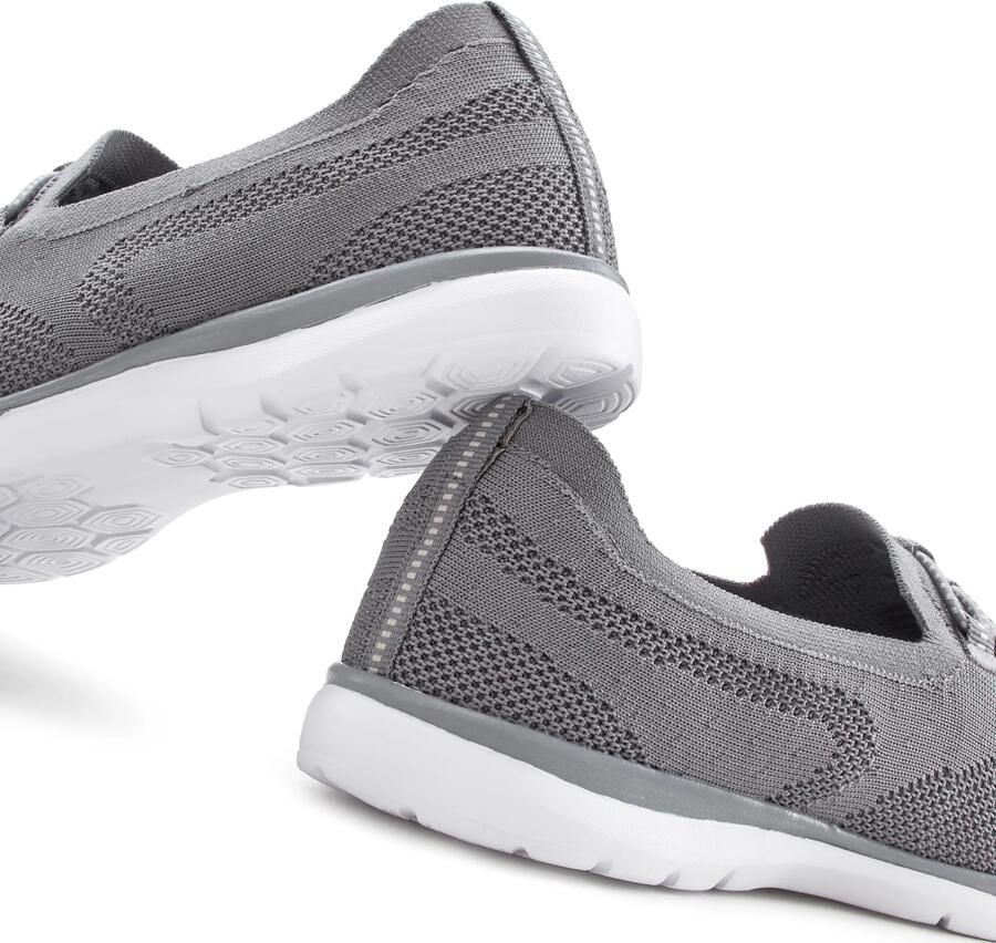 Lascana Sneakers Slipper halfschoen licht mesh materiaal om in te stappen met elastische veters vegan - Foto 3