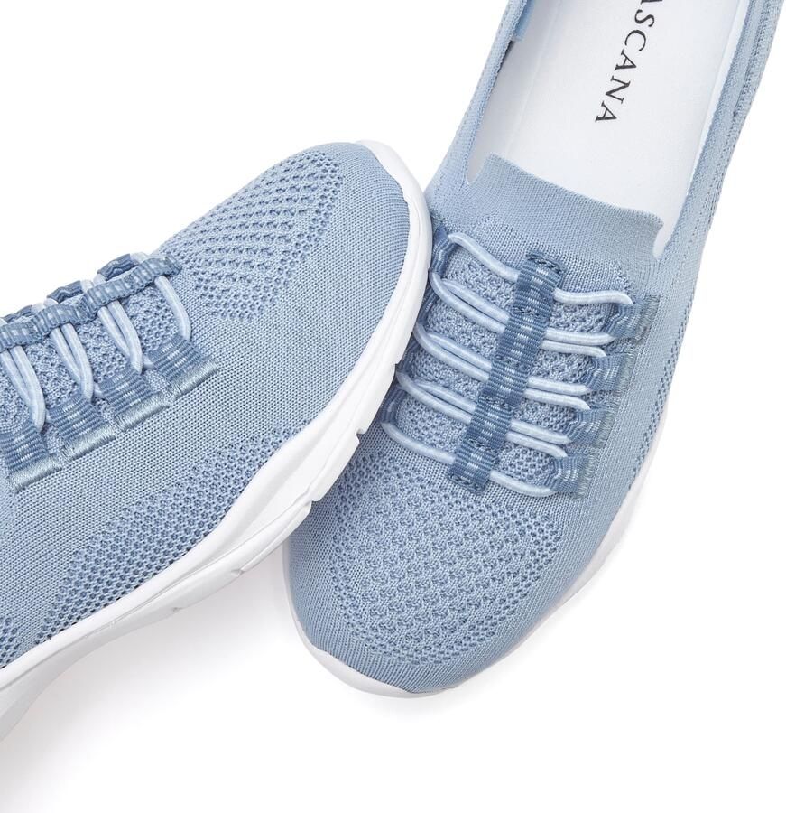 Lascana Sneakers Slipper halfschoen licht mesh materiaal om in te stappen met elastische veters vegan - Foto 2
