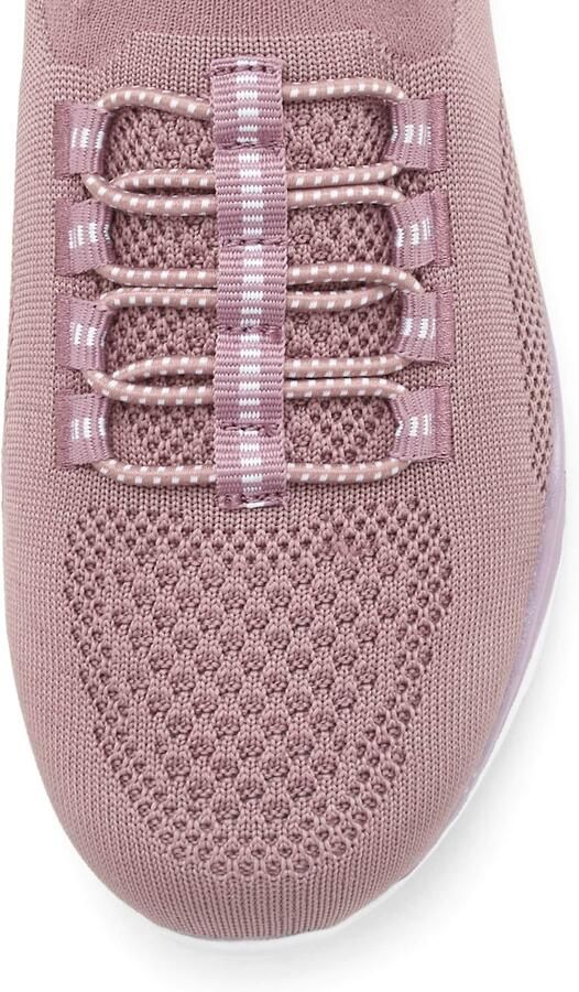 Lascana Sneakers Slipper halfschoen licht mesh materiaal om in te stappen met elastische veters vegan - Foto 3