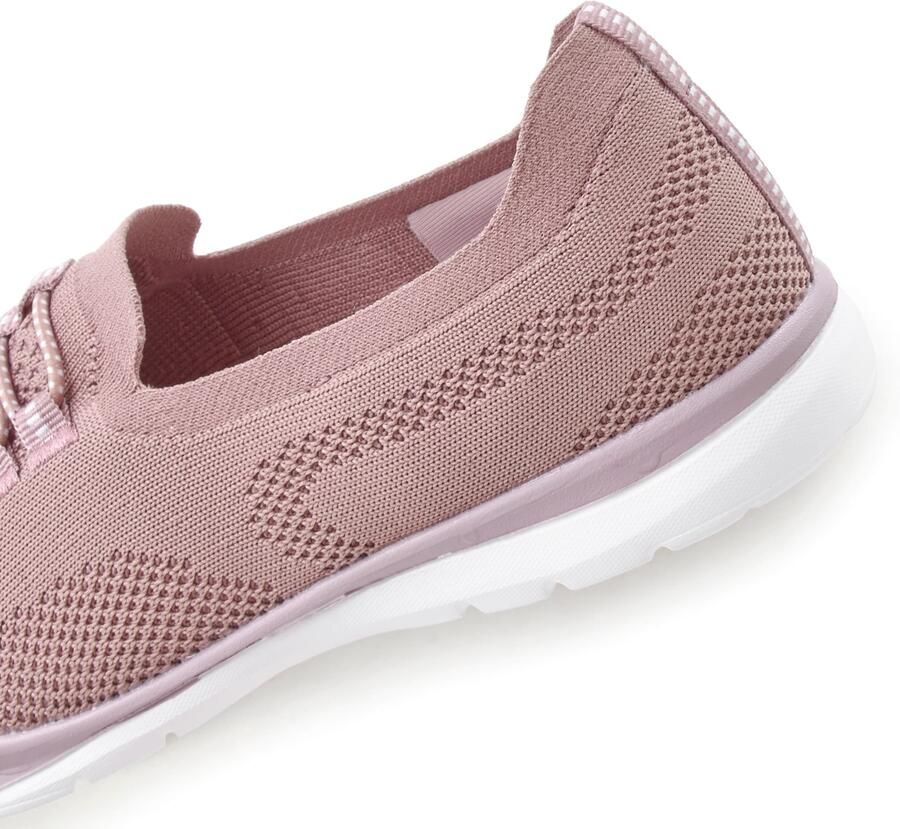 Lascana Sneakers Slipper halfschoen licht mesh materiaal om in te stappen met elastische veters vegan - Foto 2