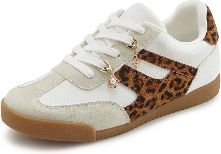 LASCANA Sneakers laag beige bruin zwart wit