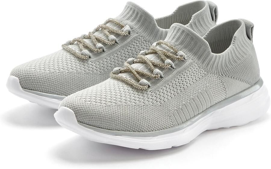 Lascana Sneakers met modieuze glinsterende veters vegan - Foto 2