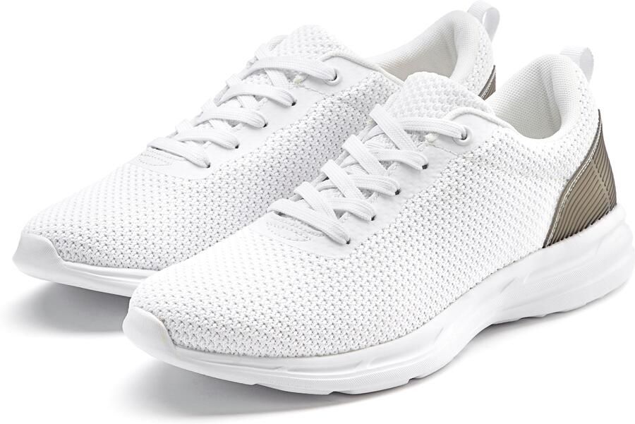 Lascana Sneakers Veterschoen lage schoen vrijetijdsschoen ultralicht VEGAN - Foto 4