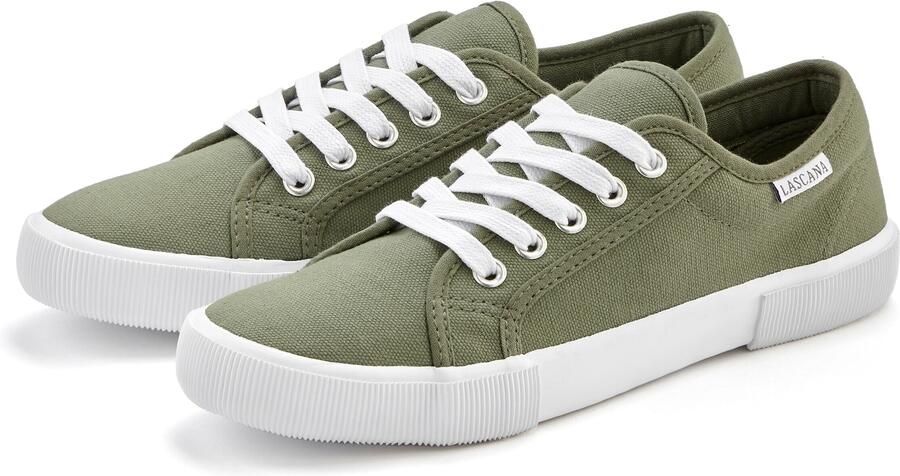 Lascana Sneakers van textiel veterschoen vrijetijdsschoen - Foto 4