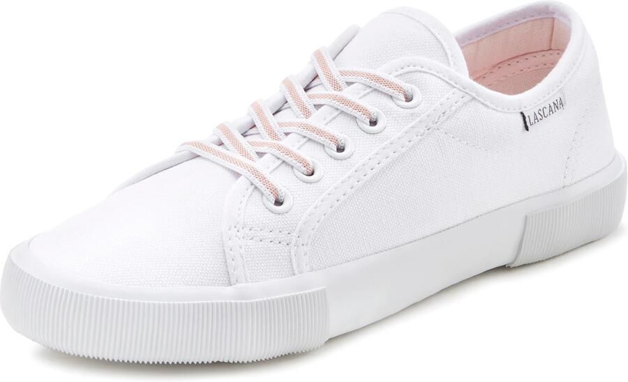 Lascana Sneakers Sneaker veterschoen vrijetijdsschoen om in te stappen met elastische veters vegan