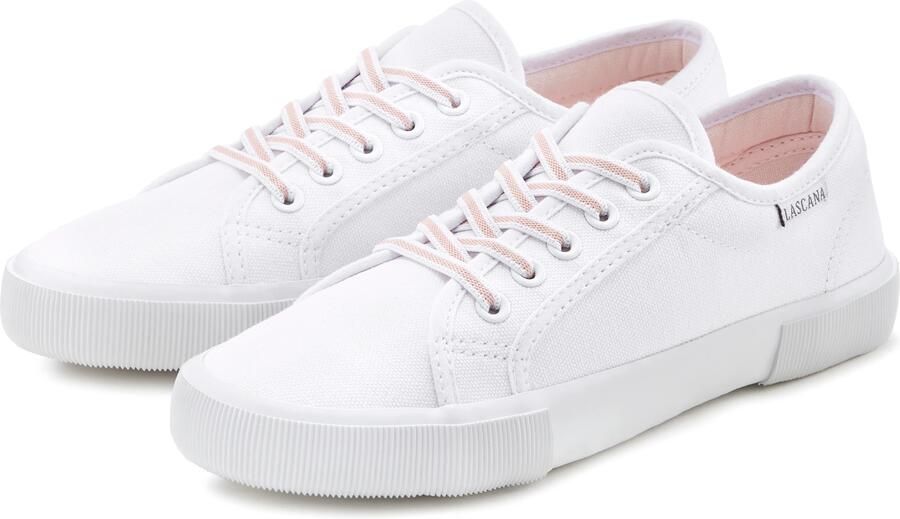Lascana Sneakers Sneaker veterschoen vrijetijdsschoen om in te stappen met elastische veters vegan - Foto 5