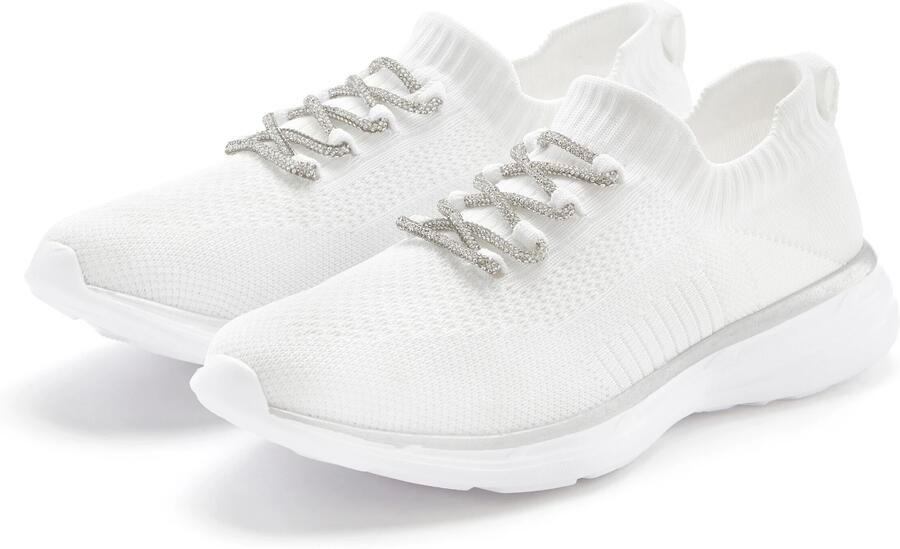 Lascana Sneakers met modieuze glinsterende veters vegan - Foto 5