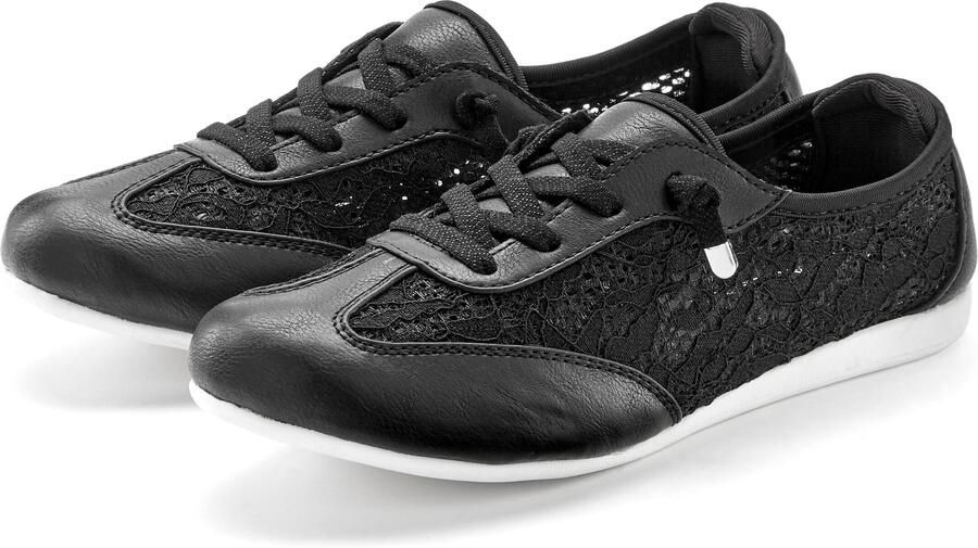 Lascana Sneakers Vrijetijdsschoen halfschoen met modieuze puntdetails - Foto 2