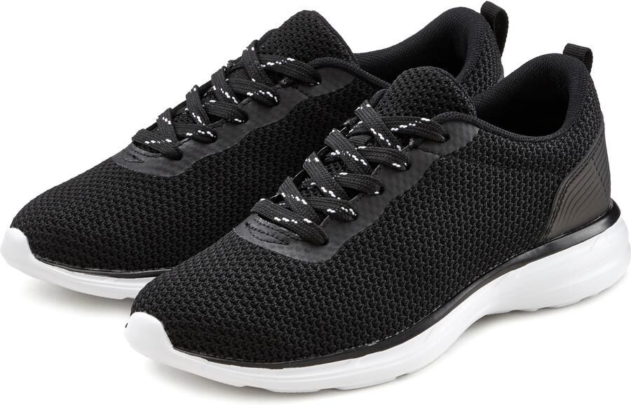 Lascana Sneakers Veterschoen lage schoen vrijetijdsschoen ultralicht VEGAN - Foto 4