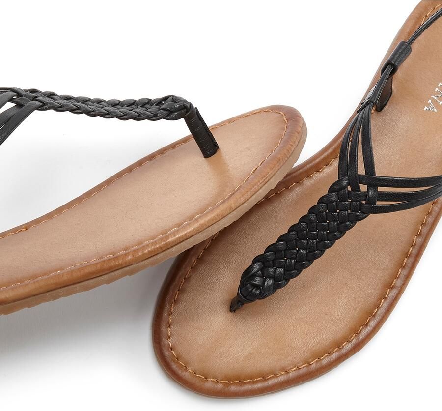 LASCANA Teenslipper beige zwart - Foto 3