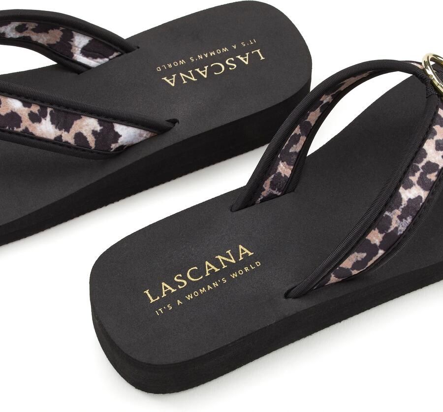 Lascana Badslippers Sandaal pantoffel Teenslipper badschoen met ringapplicatie "Italy" VEGAN - Foto 3