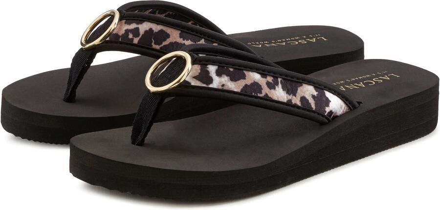 Lascana Badslippers Sandaal pantoffel Teenslipper badschoen met ringapplicatie "Italy" VEGAN - Foto 4