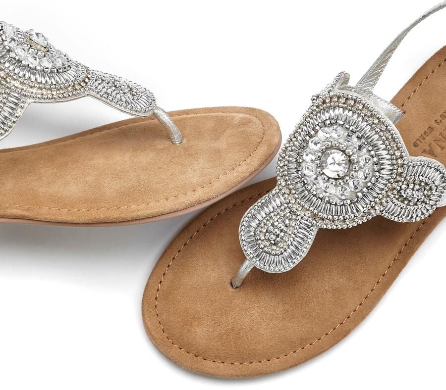 LASCANA Teenslipper bruin zilver - Foto 4