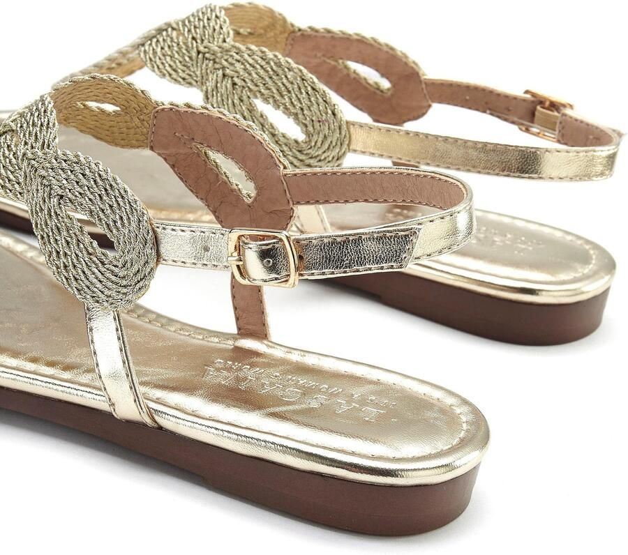 Lascana Teenslippers Sandaal pantoletten in metallic-look VEGAN - Foto 3
