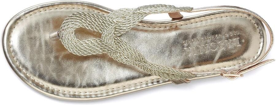 Lascana Teenslippers Sandaal pantoletten in metallic-look VEGAN - Foto 6