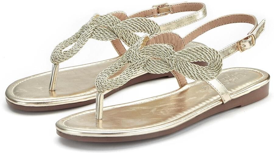 Lascana Teenslippers Sandaal pantoletten in metallic-look VEGAN - Foto 5