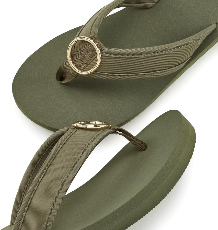 Lascana Badslippers Sandaal pantoffel Teenslipper badschoen met ringapplicatie "Italy" VEGAN - Foto 3