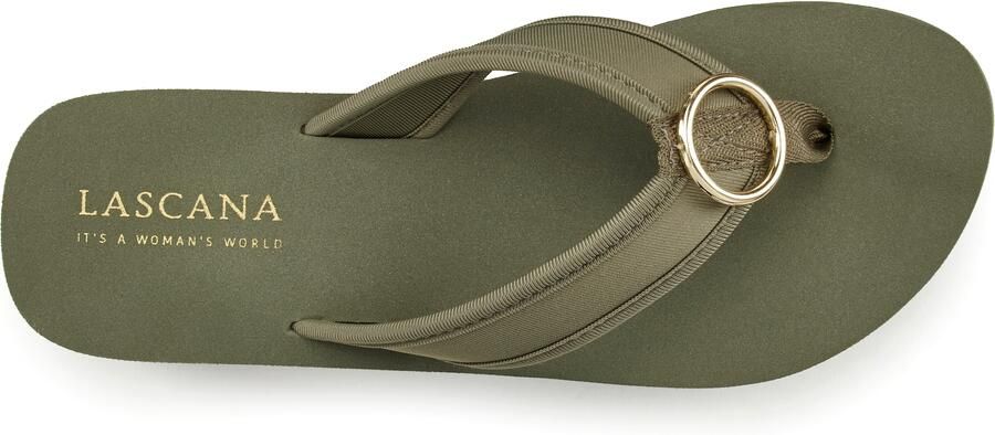 Lascana Badslippers Sandaal pantoffel Teenslipper badschoen met ringapplicatie "Italy" VEGAN - Foto 5