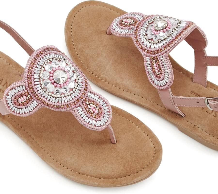 LASCANA Teenslipper rosa oudroze wit - Foto 3
