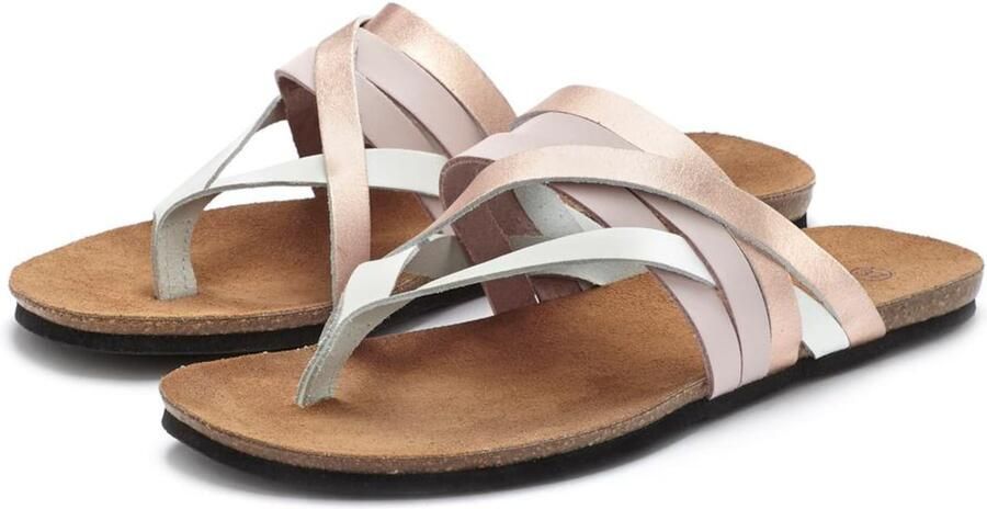 LASCANA Teenslipper rose-goud rosé wit - Foto 5