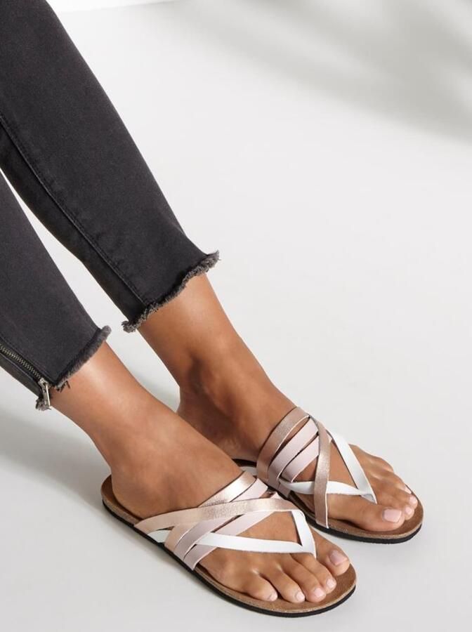 LASCANA Teenslipper rose-goud rosé wit - Foto 3